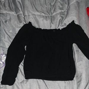 brandy melville scrunchie off shoulder top